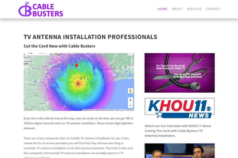 Cable Busters TV Antenna Installation by KALI Pie Dessert Shop